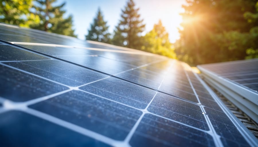 Homeowner looking stressed while reviewing multiple loan documents at kitchen table